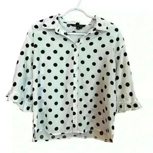 NWT Zac & Rachel Polka Dit Blouse Sz S